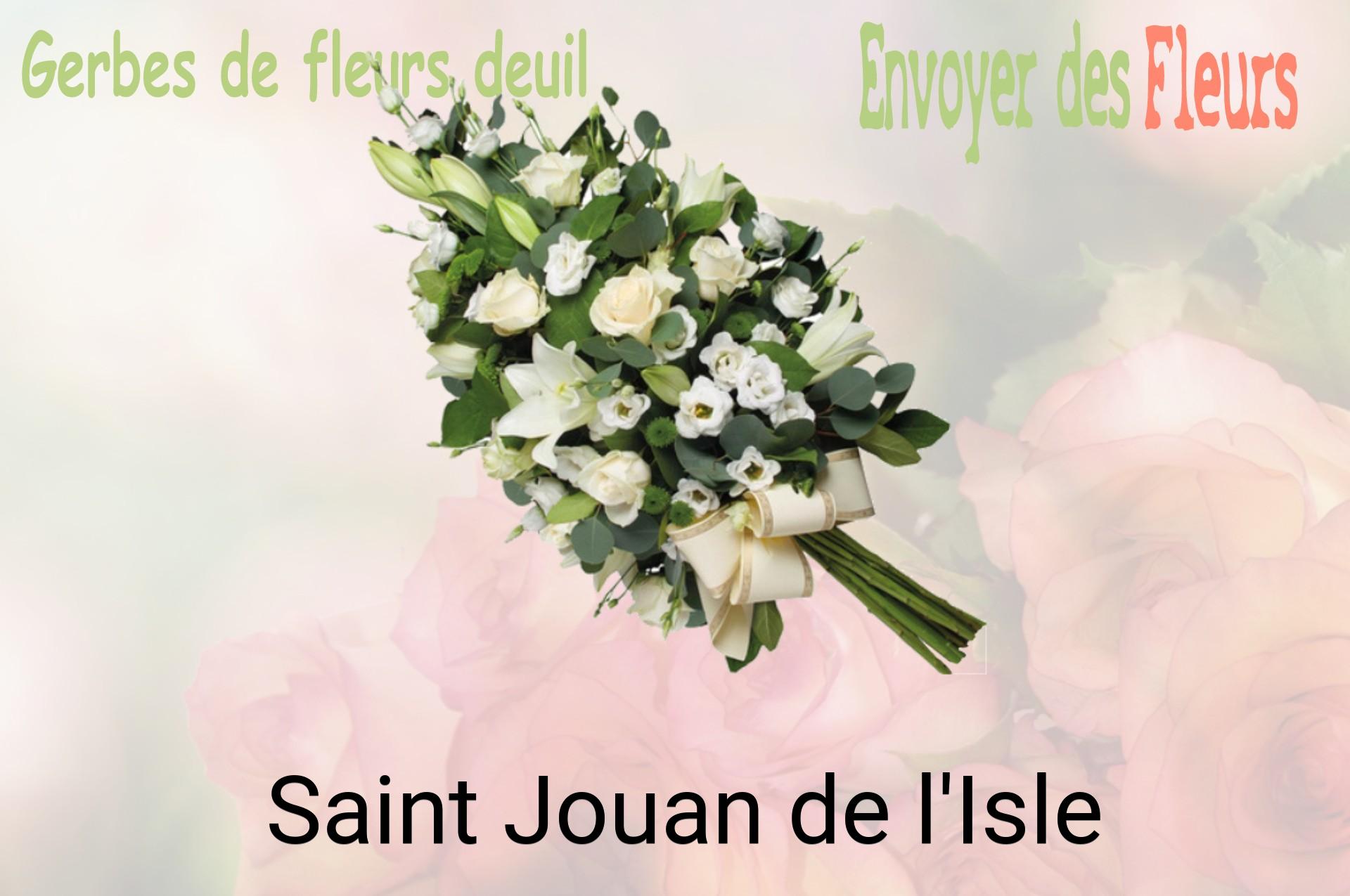 Gerbe de fleurs de deuil livrée à Saint-Jouan-de-l'Isle